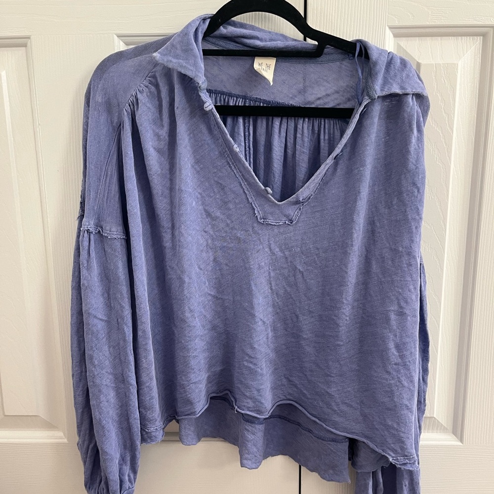 Free People Flowy T Shirt Long Sleeve